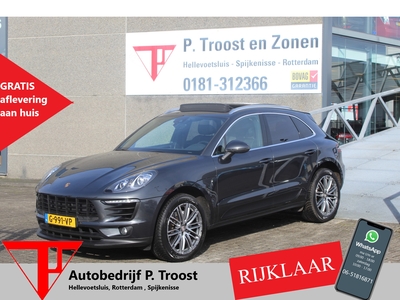 PORSCHE MACAN 3.0 S Automaat/Panoramadak/Navigatie/Achteruitrijcamera/Lederen bekleding/Elektrische achterklep/LED/Parkeersensoren/Elektrische voorstoelen/Climate control/Cruise control/Lijncorrectie/Bluetooth