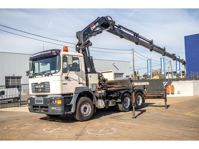 MAN FE 414-6x4-crane/kraan HIAB 40 TON/M -5xHYDR.