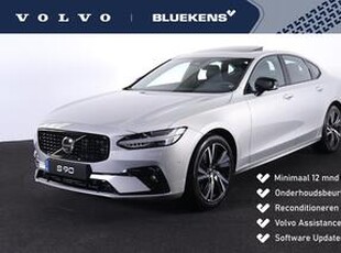 Volvo S90 B5 Ultimate Dark - Luchtvering - Schuif/kanteldak - IntelliSafe Assist & Surround - Bowers & Wilkins audio - 360? Camera - Elektr. bedienb. voorstoelen met geheugen - Parkeersensoren voor & achter - Verwarmde voorstoelen, stuur & achterbank - Draadloze te