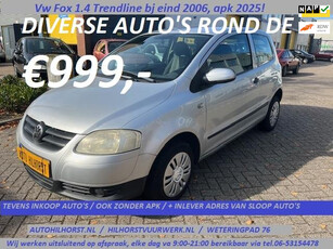 Volkswagen Fox 1.4 Trendline / MEENEEMPRIJS 329Dkm / UITSLUITEND VIA TELEFONISCHE AFSPRAAK