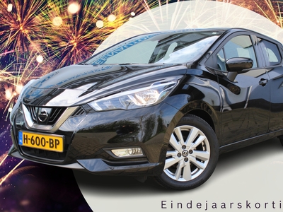 NISSAN MICRA 1.0 IG-T N-Connecta | Incl. 1 jaar Garantie | 1e Eigenaar | Parkeersensoren achter | Achteruitrijcamera | Cruise | Navi | Airco | Getinte ramen | 16 Inch LMV | DAB ontvangst | Elektrisch inklapbare buitenspiegels | Origineel Nederlandse auto | NAP |