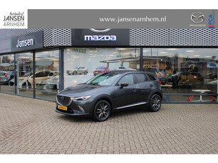 Mazda CX-3 2.0 SkyActiv-G 120 GT-M , Automaat, Adap. Cruise, LMV 18 Inch, HUD, Bose, Half Leder, Stoelverwarming, Stuurverwarming, PDC, Camera, Navi, LKA, Airco