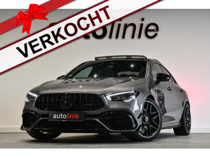 Mercedes-Benz CLA-klasse AMG 45 S 4MATIC+ Aero, Pano, Schaal, Perf stuur, 360, Memory, Burm, Keyless, Dodeh, CarPlay!