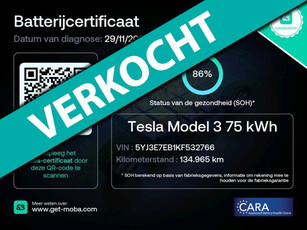 Tesla Model 3 Long Range AWD 75 kWh Dual Motor 19 inch Autopilot