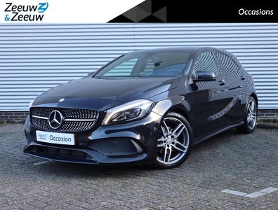 MERCEDES A-KLASSE 180 AMG Night Edition Plus | Panoramadak | Navigatie | Cruise Control | LED | lederen/stof bekleding | 18