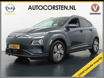 Hyundai Kona EV 64 kWh 204pk Leer Navi Camera WarmtePomp Standkachel Elektr.Stoelen+Verwarmd+Ventilatie Adaptive Cruise/Stop&Go Zelfsturend M