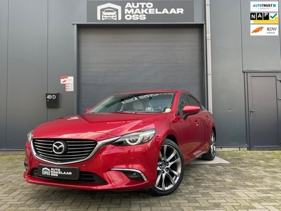 Mazda 6 2.0 SkyActiv-G 165 GT-M LEER HEADUP BLUETOOTH LANE ASSIST CAMERA KEYLESS CRUISE DODEHOEK DEALER ONDERHOUDEN