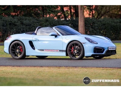 Porsche Boxster GTS 3.4 PDK in Gulfblue folie, topcombinatie