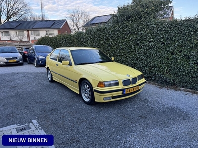 BMW 3 Serie Compact 316i E36 Executive | Airco | Elekt. Ramen | LMV | Sportstoelen | M-Sport onderstel | BMW Individual DAKARGELB II | APK tot 04-07-2024!