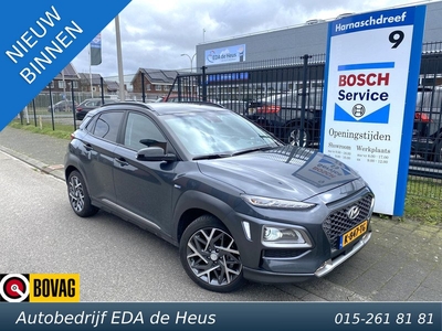 Hyundai Kona 1.6 GDi DCT-automaat Hybride-EV Premium NL-auto met o.a. stoelverwarming/-ventilatie, HUD, LED, navigatie, camera, etc.