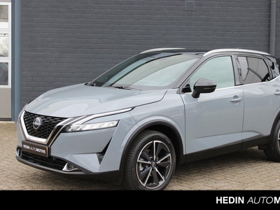 Nissan Qashqai 1.3 MHEV 158 PK Xtronic Tekna Plus Automaat/Navi/360 gr. Camera/Clima/Adaptieve cruise control/Panorama dak/Lederen bekleding/LED-Koplampen/LM-velgen 19 inch/Parkeersensoren