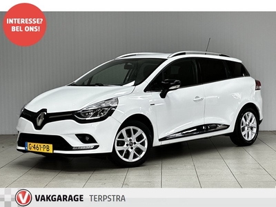 Renault Clio Estate 0.9 TCe Limited/ Keyless/ Apple + Android/ DAB+/ Navi/ Airco/ Cruise/ Elek. pakket/ Isofix/ Bluetooth/ Armsteun/ Multi. LEDER. Stuur/ 16'' LMV/ Mistl./ PDC/ Extra getint glas/ Dakrails.