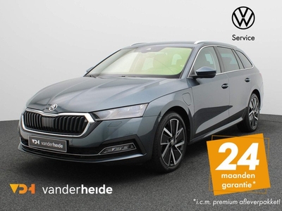 Skoda Octavia Combi 1.4 TSI iV PHEV Business Edition Plus 204PK DSG Standkachel, leder, head-up, stoelventilatie, Canton, achteruitrijcamera, winterpakket Plus, elek. stoelen, keyless, virtual pedal, 18'' lichtmetaal