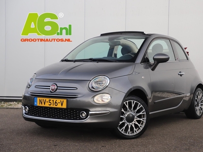 FIAT 500 C 1.2 Lounge Navigatie DAB+ Clima 16 inch Velgen Rood Dak Cruise Control Parkeersensoren