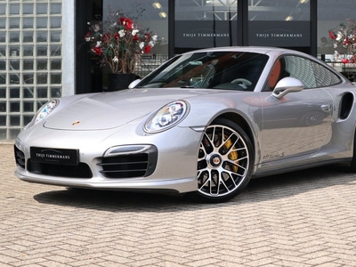 Porsche 911 Turbo S 3.8 | GT Silver, Keramische remmen, Carbon interieur, Burmester, Zitklimatisering, Memory, Camera