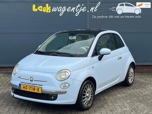 Fiat 500 1.2 Lounge *chachablauw *panorama *airco *lichtmet.