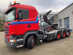 Scania R580 / HIAB 26 TON HOOKLIFT / 8X4 / BIG AXLE /