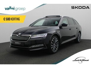 Skoda Superb Combi 1.4 TSI 218PK DSG iV Laurin & Klement Pano Trekhaak Leder Matrix LED Na