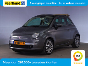 Fiat 500C 0.9 TwinAir Turbo Lounge [ Half leder Airco Parkeersensoren ]