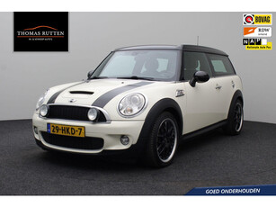 Mini Mini Clubman 1.6 Cooper S Chili 2009 NAP | Navigatie | Automaat | Cruise control | Climate control | Lederen bekleding met stoelverwarming | PDC | Radio CD | Voorruit verwarming | Elektrische ramen + spiegels