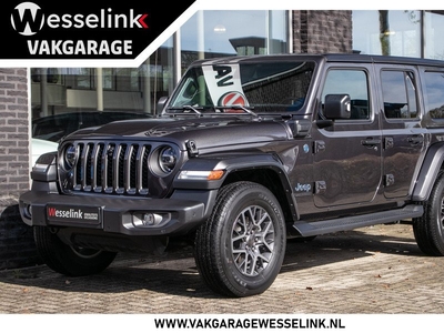 Jeep Wrangler Unlimited 4xe 380 80th Anniversary - All-in rijklrps | Navi | Camera | Leer | stoel/stuurverwarming