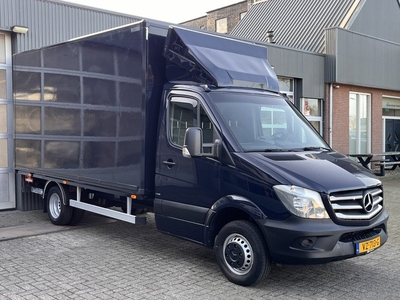 Mercedes-Benz Sprinter 516 2.2 BlueTEC Euro 6 Laadklep 1000kg Automaat Airco Cruise controle 3-Persoons Telefoonverbinding Bakwagen Huif Verhuiswagen Bpm vrij