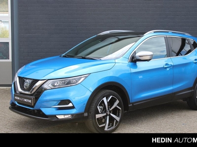 Nissan Qashqai DIG-T 115 PK Tekna + X-tronic Automaat/Navi/360 gr. Camera/Clima/Bose-Geluidssysteem/Cruise control/Lederen bekleding/Stoelverwarming/Panorama dak/LM-velgen/Trekhaak