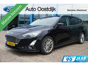 Ford Focus Wagon 1.0 EcoBoost Titanium 125PK Automaat Adaptieve Cruise Winterpack Climate Camera Navi Full-Led Privacy Glass 17''Inch Velgen *Dealer Onderhouden*