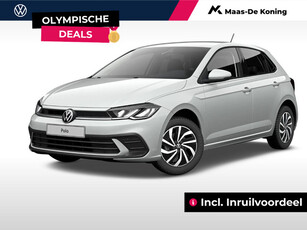 Volkswagen Polo Life Edition, 1.0 TSI 95 pk 5 versn. Hand Automatische airco · Achteruitrijcamera · Incl. Inruilvoordeel · Private lease va. € 319 pm · Olympische deals