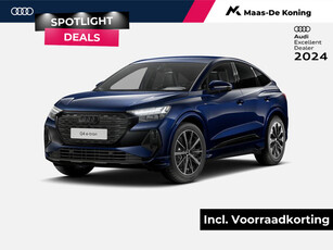 Audi Q4 Sportback e-tron S Edition e-tron 45 286pk 82Kwh Audi Q4 Sportback e-tron 45 quattro S Edition 286PK · MEGA Sale · Assistentiepakket plus · SONOS premium sound system · 20