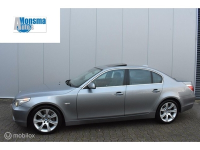 BMW 545i AUT. 2004 Silbergrau Trüffelbraun Unieke conditie