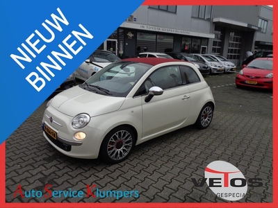 Fiat 500 1.4-16V 100 pk, Xenon, Parelmoer Lak, Rood Leer