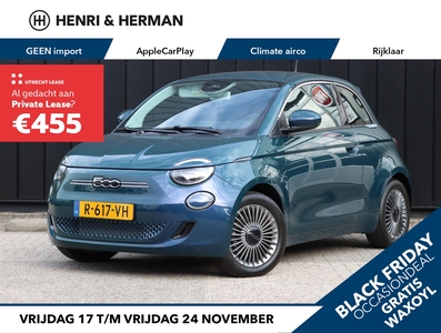 FIAT 500 Icon 42 kWh 3-fase (Direct rijden/Climate/LMV/AppleCarPlay/€ 2000,- SUBSIDIE MOGELIJK)