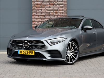 MERCEDES CLS-KLASSE 450 4-MATIC Premium+ AMG Line Aut9 | Luchtvering | Soft-close | Distronic+ | Schuifdak | Memory | Burmester | Keyless-Go | Stoelverwarming/-ventilatie | Multibeam LED |