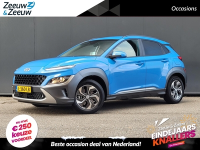 HYUNDAI KONA 1.6i HEV Fashion Navi | Bluetooth | Camera | Climate & (adaptieve) cruise control | Dodehoek detectie | Head-up display | Hybrid | Trekhaak | Fabrieksgarantie | NAP