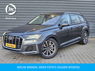 Audi Q7 55 TFSI e Quattro S Line Plug In Hybrid 3500kg Trekgewicht PHEV | Luchtvering | Panodak | Adaptive Cruise | 360 Camera | Bang & Olufsen | Head Up | Alcantara Hemel | Lederen Sportstoelen memory & Ventilatie |