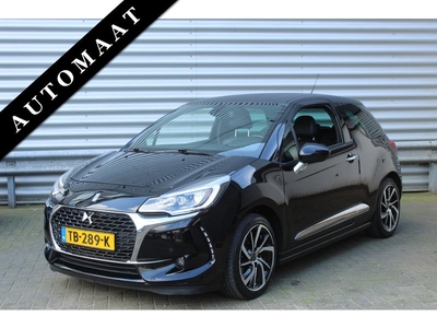 DS DS 3 1.2 PureTech 111pk Black Lezard Automaat NL-Auto NAP Clima Cruise Navi Camera Leder 17'LMV