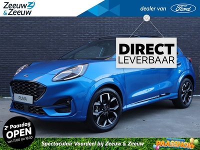 Ford Puma 1.0 EcoBoost Hybrid ST-Line X 125pk | €5.650.- korting | Stoel- stuur en voorruitverwarming | BLISS | Adaptieve cruise control | Panorama dak | Adaptieve led- koplampen