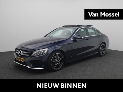 Mercedes-Benz C-klasse 180 Sport Edition Automaat | Airco | Navigatie | Achteruitrijcamera | Leren bekleding | Panoramaschuifdak |