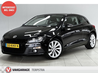 Volkswagen Scirocco 1.4 TSI/ Historie!/ Ketting Vervangen!/ 161pk!/ 18'' LMV/ Stoelverw./ Extra getint glas/ Clima/ Cruise/ Elek. pakket/ Isofix/ Regensensor/ LEDER. Sportstuur/ Mistl.