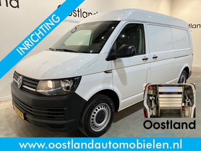 Volkswagen Transporter 2.0 TDI L2H2 150 PK Heftruck Hydrauliek Servicebus / Inrichting / Schuifdeur L + R / Euro 6 / Airco / PDC