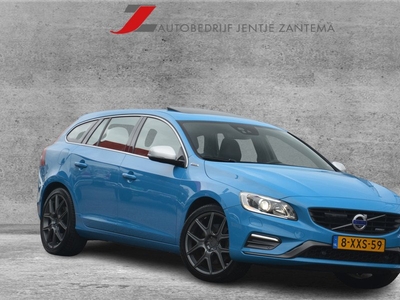 Volvo V60 2.4 D6 AWD R-Design Polestar | Leer | Harman-kardon | Xenon | Schuif-kanteldak | Camera | Memory | ACC | NL auto!! | Fantastisch uitgevoerde V60 D6 met alle juiste opties!! REBEL BLUE