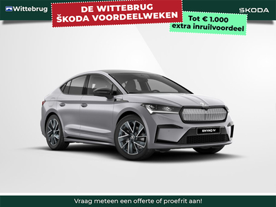 SKODA ENYAQ IV Coupe 60 Sportline 58 kWh Crystal Face / Headup Display / Panoramadak Achteruitrijcamer/AppleCarplay/Keyless