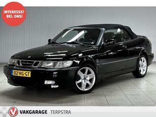 Saab 9-3 Cabrio 2.0 Turbo Aero/ Nieuw Dak!/ 206PK!/ Stoelverw.+Elektrisch Verstelb./ Zwarte Hemel/ LEDER!/ 17''LMV/ Clima/ Cruise/ Isofix/ Aux/ Elek.pakket/ PDC A.