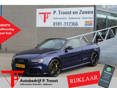 Audi A5 Cabriolet 4.2 FSI RS5 quattro Milltek/B&O/RS lederen elektrische stoelen met geheugen/Keyless/Carbon pack/Achteruitrijcamera/Sto