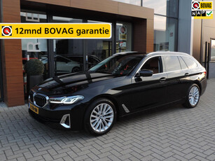 BMW 5-serie Touring 520i High Executive Luxury Line 21.000km | 1e Eig | BTW | Wegkl.th | Laser LED | Dodeh. | 18” | Leer+stoelverw