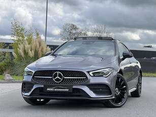 Mercedes CLA-klasse 250 e AMG CLA250e Coupe Panoramadak|Keyless|Camera 360°|Distronic|Advanced sound|Sfeerverlichting|Head-up|Night pakket