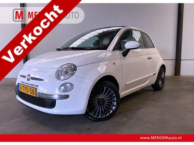 Fiat 500 0.9 TwinAir Turbo Lounge CABRIO HALF LEER NAVI AIRCO