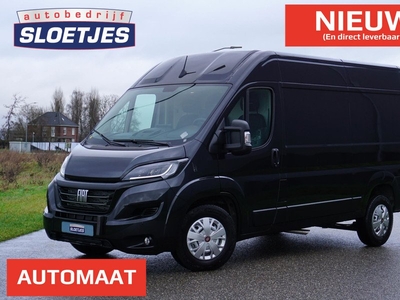 Fiat Ducato 35 2.2 MultiJet L2H2 AUTOMAAT |ZWART |140 pk |Camera |Navi |Carplay |Cruise |Climate |Digital dashboard |Parkeersensoren |Bumper in kleur |Sport stuur |140 pk |NIEUW |Full-LED |Groot scherm