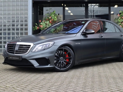 Mercedes-Benz S-Klasse 63 AMG 4Matic Lang | Brabus 650pk, Wrap mat grijs, Leder Exclusief, Entertainment, Massagestoelen, Rij-assistentie Plus pakket, Nachtzichtcamera, Zitklima, Stuurverwarming, Zonweringspakket